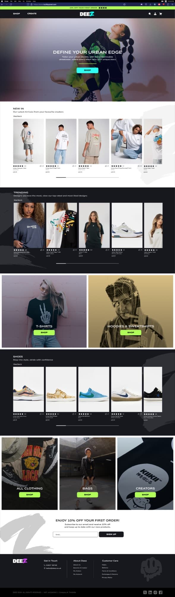 An online store built by Pixel